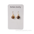 Fashion Accessories Gemstone Round Gilding Stud Earrings